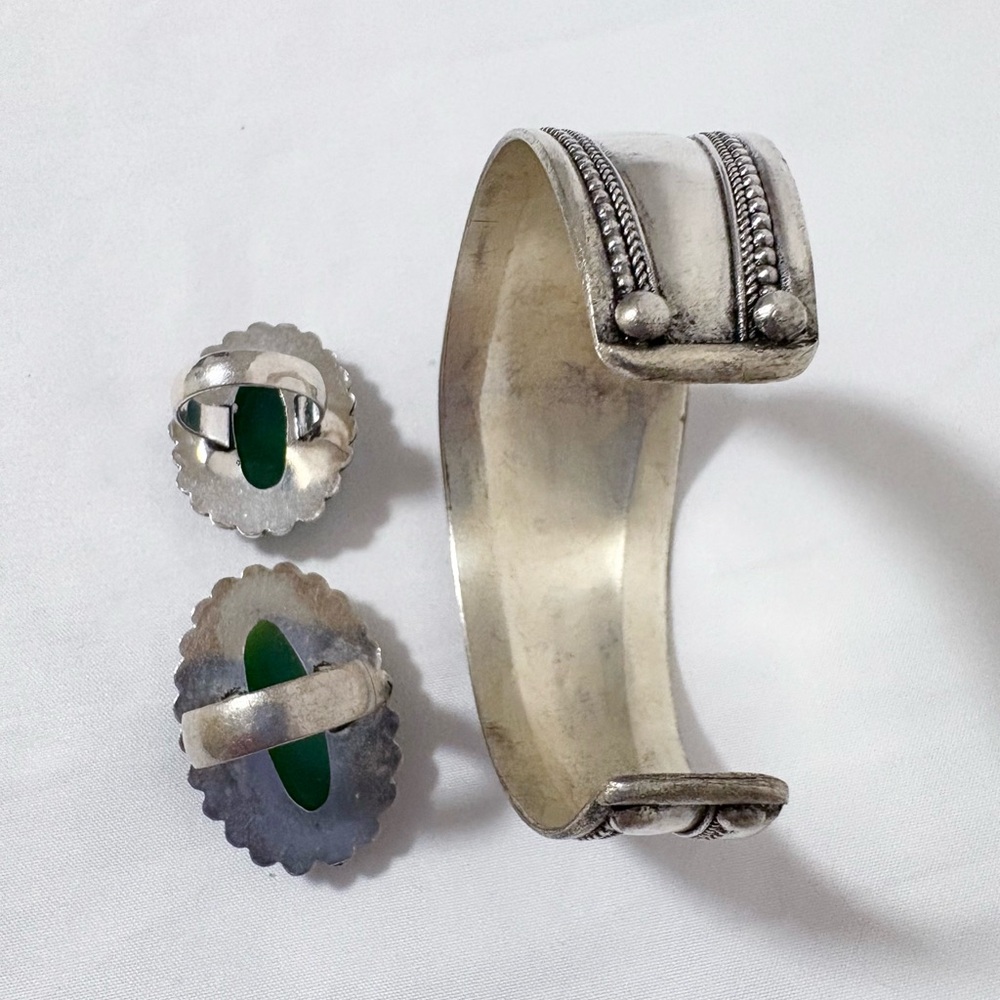 Adjustable Cuff Bracelet With 2 Ring Set - image 5